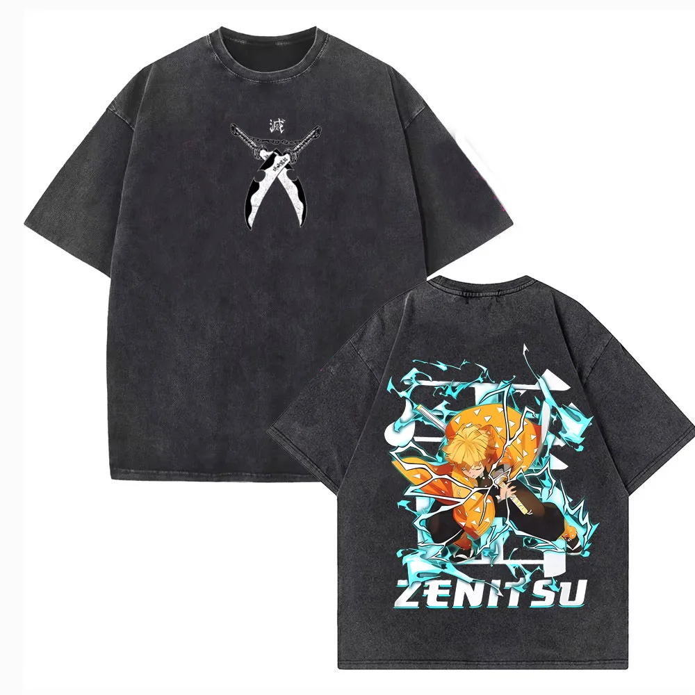 T-shirt en coton Demon Slayer pour hommes et femmes, vêtements de haute qualité, streetwear, anime, pastel, numérique, psychédélique T-shirt en coton Demon Slayer pour hommes et femmes, vêtements de haute qualité, streetwear, anime, pastel, numérique, psychédélique