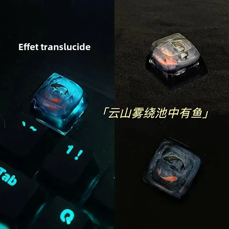 Cyprinus CarPlat Keycaps en résine, fait à la main, créatif, OEM R4 recommandé, Koi Artisan Keycap pour clavier mécanique, accessoires cadeaux Cyprinus CarPlat Keycaps en résine, fait à la main, créatif, OEM R4 recommandé, Koi Artisan Keycap pour clavier mécanique, accessoires cadeaux
