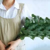 Tablier en coton et lin pour femmes, dos croisé, pour travaux ménagers japonais, enveloppe de cuisson, robe de fleuriste coréenne, couleur unie, tablier de cuisine de jardin