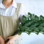 Tablier en coton et lin pour femmes, dos croisé, pour travaux ménagers japonais, enveloppe de cuisson, robe de fleuriste coréenne, couleur unie, tablier de cuisine de jardin