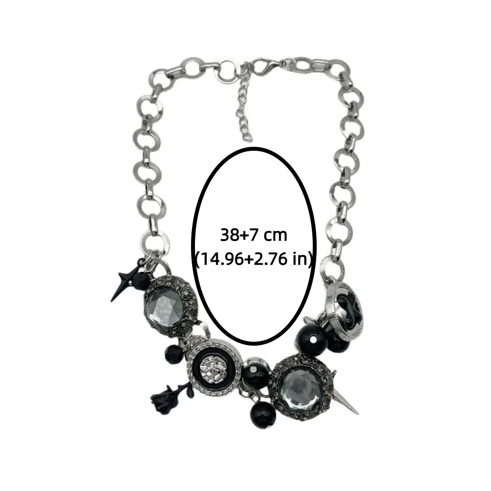 collier gothique à fleurs avec pampilles en cristal et strass, accessoires de collier pour femmes, bijoux de cou, chaîne de clavicule, ras du cou, cadeaux collier gothique à fleurs avec pampilles en cristal et strass, accessoires de collier pour femmes, bijoux de cou, chaîne de clavicule, ras du cou, cadeaux