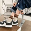 chaussettes de couleur contrastée à la mode et polyvalentes pour femmes, chaussettes montantes à empiler, version coréenne de chaussettes en coton printemps/été