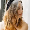 bandes de sauna tressées en velours pour femmes, élastiques, croisées, accessoires pour cheveux