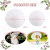 parapluie en papier à long manche, 1 pièce, diamètre 60/84cm, fournitures de mariage faites à la main, accessoire de photographie blanc traditionnel