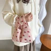 sac fourre tout esthétique japonais en velours côtelé pour dames, sacs de poignet à motif harvey, petits sacs à main à la mode, sacs à main mignons pour ati elles, haute qualité
