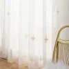 rideaux nordiques pour salon, salle à manger, chambre à coucher, rideau brodé, fil de maille frais et respirant, décoration verticale au sol, vente