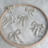 tulle brodé avec nœud floral et perles argentées, garniture en dentelle pour costumes de spectacle, accessoires pour robe à paillettes appliquées