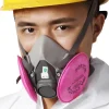masque à gaz 3m 6200, demi masque anti gaz, série combinaison assortie aux filtres 6001/2091/5n11, protection chimique et organique