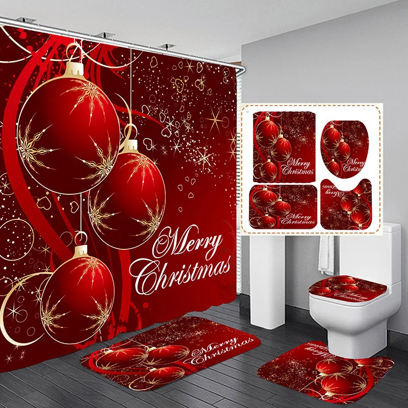 navidad joyeux noël décor rideau de douche santa elk noël imperméable polyester rideau de bain nouvel an chambre rideaux navidad joyeux noël décor rideau de douche santa elk noël imperméable polyester rideau de bain nouvel an chambre rideaux