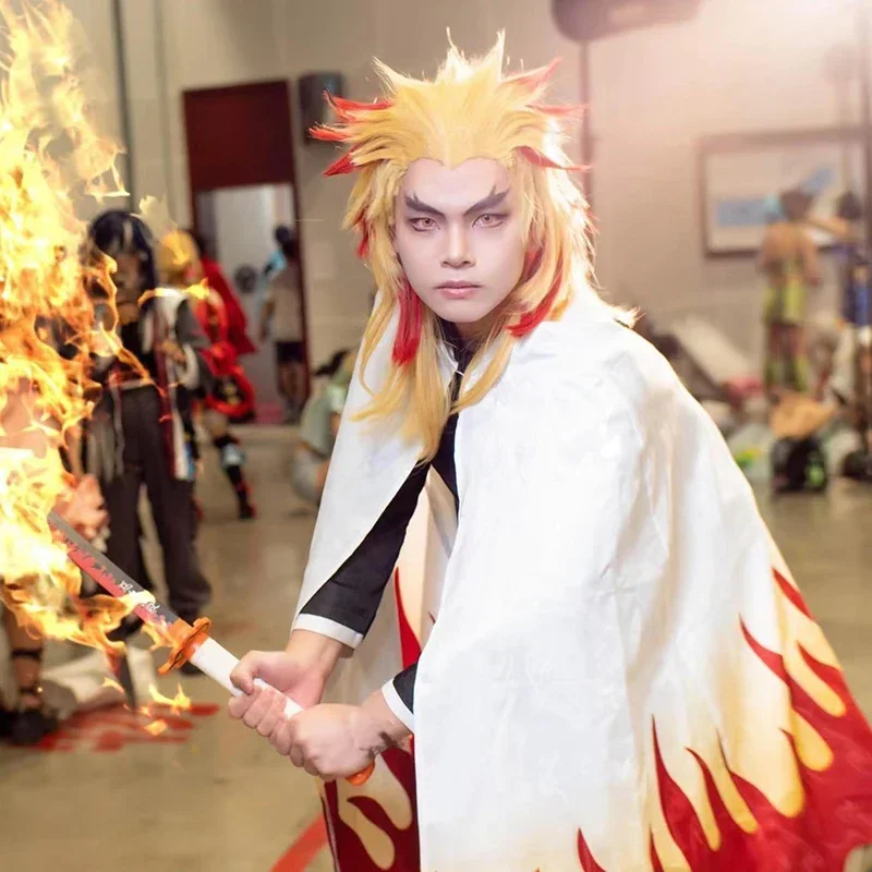 tenues rengoku kyoujurou, costume de tueur de démons, anime, perruque pour adulte, uniforme kimono kimetsu no yaiba, vêtements de fête, nouvelle collection 2025 tenues rengoku kyoujurou, costume de tueur de démons, anime, perruque pour adulte, uniforme kimono kimetsu no yaiba, vêtements de fête, nouvelle collection 2025