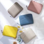 Portefeuille court Portable en cuir PU, japonais, plusieurs fentes pour cartes, pochette pour pièces de monnaie, fermeture éclair, couleur unie, porte-carte d&rsquo;orgue quotidien
