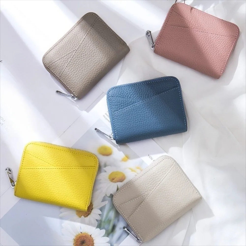 Portefeuille court Portable en cuir PU, japonais, plusieurs fentes pour cartes, pochette pour pièces de monnaie, fermeture éclair, couleur unie, porte-carte d’orgue quotidien Portefeuille court Portable en cuir PU, japonais, plusieurs fentes pour cartes, pochette pour pièces de monnaie, fermeture éclair, couleur unie, porte-carte d’orgue quotidien