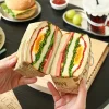 papier d'emballage alimentaire huilé, 100 pièces, 12 pièces, accessoire pour sandwich, hamburger, frites, plaque en polymère, enduit pe