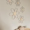 ins style scandinave découpé marguerite fleur décoration murale fleur en bois bricolage marguerite en bois, printemps et été, décoration de fête de chambre, cadeaux de vacances idéaux
