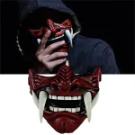 Masque de Samouraï Japonais Oni pour Halloween, Cosplay, Horreur, Prajna, Tueur, Accessoires de Costume de ix Masque de Samouraï Japonais Oni pour Halloween, Cosplay, Horreur, Prajna, Tueur, Accessoires de Costume de ix