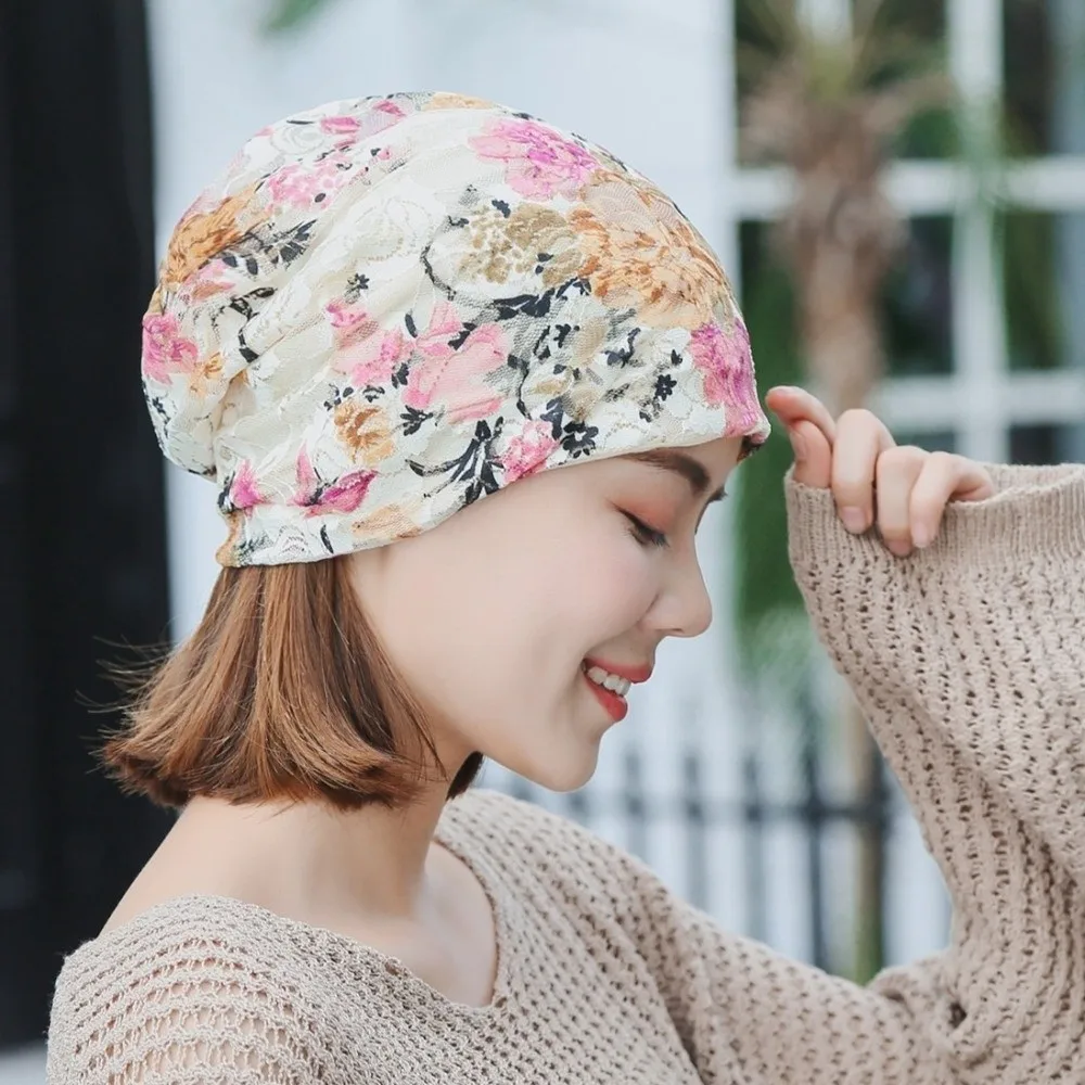 Chapeau Turban en dentelle florale, bonnet confortable et respirant, casquette de chimio, foulards de tête doux, couvre-tête Chapeau Turban en dentelle florale, bonnet confortable et respirant, casquette de chimio, foulards de tête doux, couvre-tête