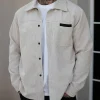 Veste chemise en velours côtelé de Style japonais pour hommes et femmes, unisexe, manches longues, surdimensionnée, coupe propre, vêtements d&rsquo;extérieur décontractés, haut printemps automne