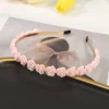bandeaux de sauna à fleurs roses douces pour filles, cerceaux à cheveux, bandeaux à lunette pour enfants, accessoires pour cheveux, cerceau de tête