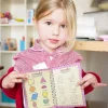 cahier d'écriture magique pour enfants avec autocollants, jouets de calligraphie montessori, cahier anglais, nettoyage et stylos, 1 ensemble, 4 pièces