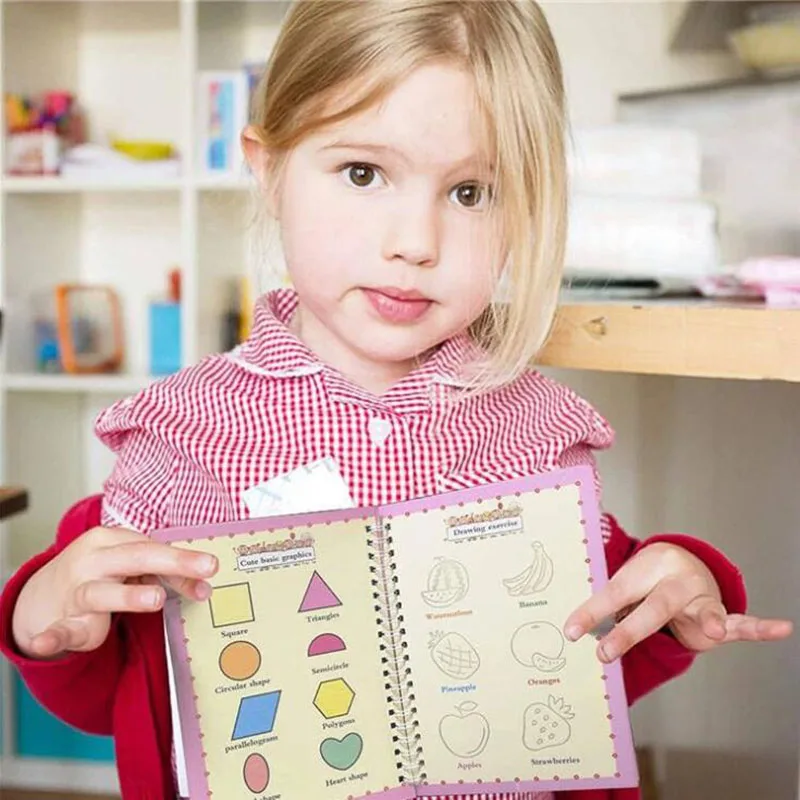 cahier d'écriture magique pour enfants avec autocollants, jouets de calligraphie montessori, cahier anglais, nettoyage et stylos, 1 ensemble, 4 pièces cahier d'écriture magique pour enfants avec autocollants, jouets de calligraphie montessori, cahier anglais, nettoyage et stylos, 1 ensemble, 4 pièces
