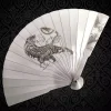 Éventail pliant en métal en acier inoxydable, éventail en fer de style ancien pour arts martiaux, auto défense, kung fu tai chi hanfu, cadeau haut de gamme