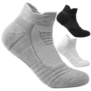 Chaussettes de course pour hommes et femmes, chaussettes athlétiques, cyclisme, basket-ball, antidérapantes, respirantes, séchage rapide, Fitness, Tube court, Sport