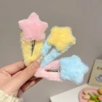 Pince à cheveux étoile en peluche de Style minimaliste, ornement de coiffure, épingles à cheveux BB, accessoires pour cheveux, Barrettes moelleuses douces pour fête Pince à cheveux étoile en peluche de Style minimaliste, ornement de coiffure, épingles à cheveux BB, accessoires pour cheveux, Barrettes moelleuses douces pour fête
