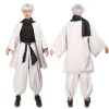 dazcos satoru cosplay haori kimono veste hommes avec écharpe satoru costume tenues pour adultes japon kimono bande dessinée con vêtements de carnaval