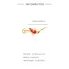 aide 1pc 925 en argent sterling chanceux rouge koi piercing boucle d'oreille pour les femmes chaîne géométrique zircon oreille os boucles d'oreilles bijoux fins