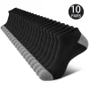 10 paires de chaussettes confortables et respirantes, absorbant la sueur, anti odeur, coupe basse, couleur unie, adaptées aux activités de plein air
