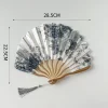 Éventail pliant en soie de style japonais chinois, éventails de mariage, cadeaux artistiques, éventail à main de danse, éventails de fleurs pliants en bambou vintage