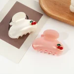 Pince à cheveux cerise pour petite fille, 6.3CM, nouvelle mode japonaise, couleur Pure, acide acétique, requin, vente en gros Pince à cheveux cerise pour petite fille, 6.3CM, nouvelle mode japonaise, couleur Pure, acide acétique, requin, vente en gros