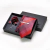 JEMYGINS-Ensemble de boutons de manchette carrés classiques pour hommes, injjacquard rouge, pochette de cravate de la présidence, fête d&rsquo;affaires, accessoires de mariage Graings.com