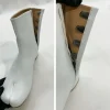 tabi bottes noires fendues pour femme, design de marque, chaussures de rinçage imprimées pour salle, escarpins épais à talons hauts pour femme, hiver