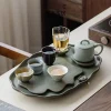 Plateau à thé cadeau de bureau, cérémonie de service, Gadget de cuisine de mariage, plateau à thé, ensembles de feuilles, Serveerplateau, accessoires pour la maison Plateau à thé cadeau de bureau, cérémonie de service, Gadget de cuisine de mariage, plateau à thé, ensembles de feuilles, Serveerplateau, accessoires pour la maison