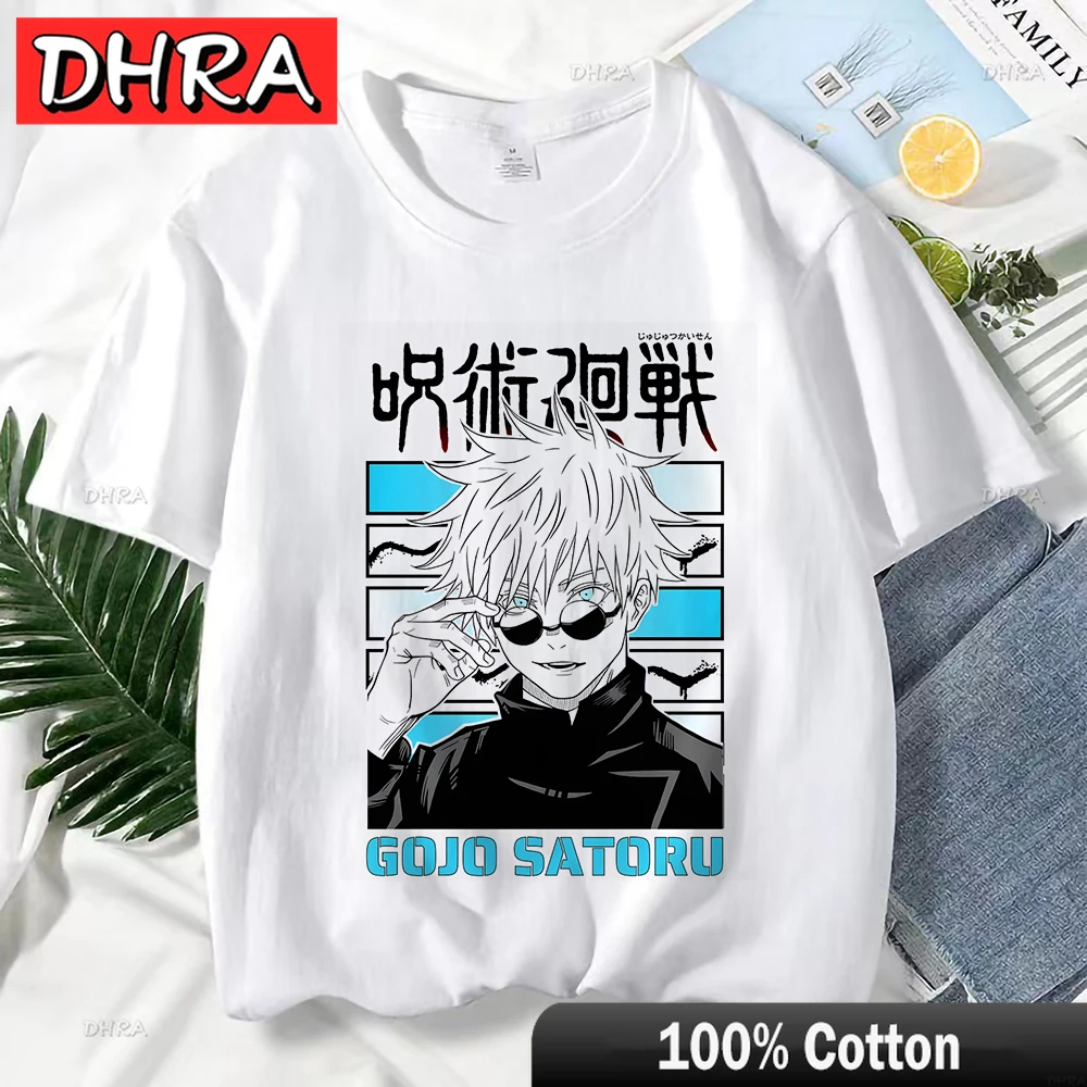 anime japonais jujutsu kaisen t shirt pour hommes gojo satoru impression graphique t shirts unisexe harajuku mode décontracté femmes mignon t shirt anime japonais jujutsu kaisen t shirt pour hommes gojo satoru impression graphique t shirts unisexe harajuku mode décontracté femmes mignon t shirt