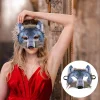masque de tigre simulé d'halloween, masques de carnaval d'animaux, accessoire photo demi visage eva, mascarade pour fête cosplay, festival en plein air