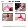 faux ongles faits à la main, fraise rose, lapin mignon, diamant conçu, courts et ronds, à pression, pour femmes et filles, manucure quotidienne à faire soi même