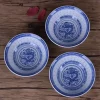 filles ramen en céramique bleu et blanc, porcelaine vintage chinoise, vaisselle britannique, bols à soupe et à riz, maison, restaurant, cuisine, vaisselle, 6 po