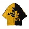 kimono traditionnel japonais hommes et femmes casual mode streetwear cardigan harajuku haori tops noir blanc lâcheur yukata