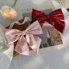 Épingle à cheveux en satin avec nœud pour femme, style coréen, filet de célébrité, pince horizontale, pinces pour queue de cheval, tempérament, accessoires pour cheveux