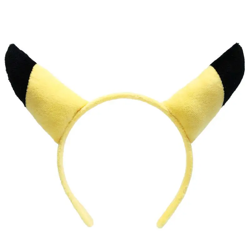 accessoires pour cheveux de dessin animé pokemon, bandeau pikachu, oreilles mignonnes, couvre chef de poupée en peluche, personnalisation de selfie accessoires pour cheveux de dessin animé pokemon, bandeau pikachu, oreilles mignonnes, couvre chef de poupée en peluche, personnalisation de selfie