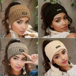 Femmes hiver large bandeau couleur unie tricoté chaud bandeau filles Punk élastique chapeaux sport bandes de cheveux accessoires Femmes hiver large bandeau couleur unie tricoté chaud bandeau filles Punk élastique chapeaux sport bandes de cheveux accessoires