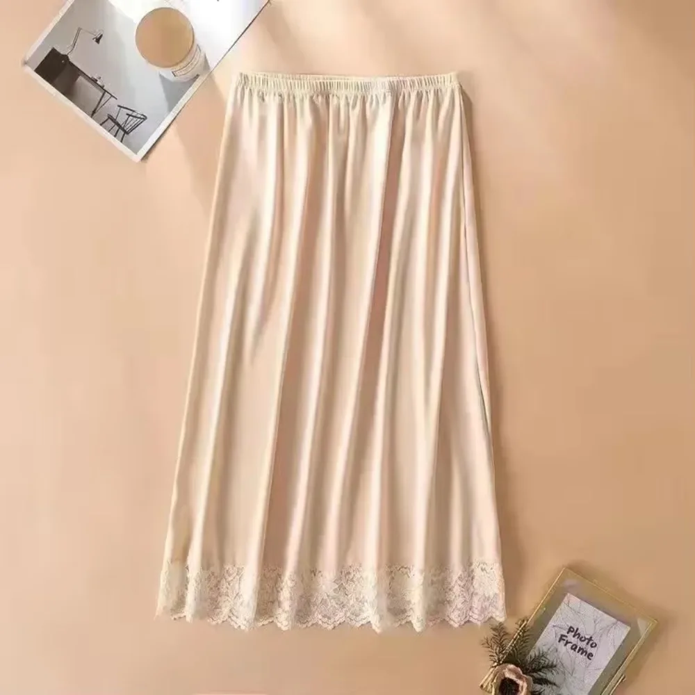 robe d'été en soie glacée pour femmes, 3 longueurs, demi slip, taille haute, élastique, anti pénétration, doublure de sous jupe robe d'été en soie glacée pour femmes, 3 longueurs, demi slip, taille haute, élastique, anti pénétration, doublure de sous jupe