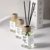 yxy ensembles de diffuseur de parfum de thé, thé blanc au jasmin oolong, ensemble d'aromathérapie en rotin pour la maison, diffuseurs de bouteilles d'huile en verre de roseau, 100ml