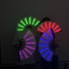 led ventilateur à main lumineux éclairer ventilateur pliant brillant ventilateur à main scène performance anniversaire fête de mariage danse festival bar fournitures