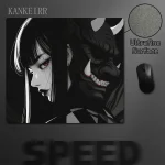 Tapis de souris japonais Oni Mask Girl Control, sous-souris média, tapis de clavier de sport électronique, accessoires de configuration de jeu, polymères de souris, 40×45