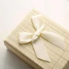boîte cadeau de bijoux pour femmes, 1 pièce, motif à carreaux, décor d'arc, pour emballage de bijoux