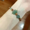 style chinois imitation jade bambou perle bracelet pendentif charme bijoux femmes antique ethnique bracelet lotus perlé bracelet cadeau