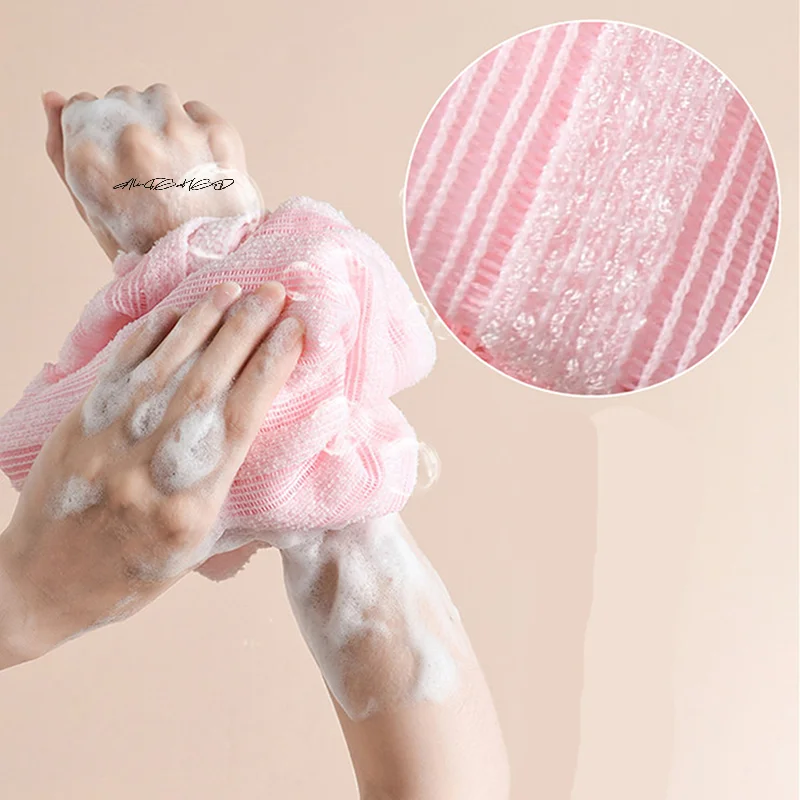gant de toilette exfoliant de style japonais, brosse en nylon pour le dos, éponge de gommage de douche, accessoire de salle de bain pour le corps gant de toilette exfoliant de style japonais, brosse en nylon pour le dos, éponge de gommage de douche, accessoire de salle de bain pour le corps
